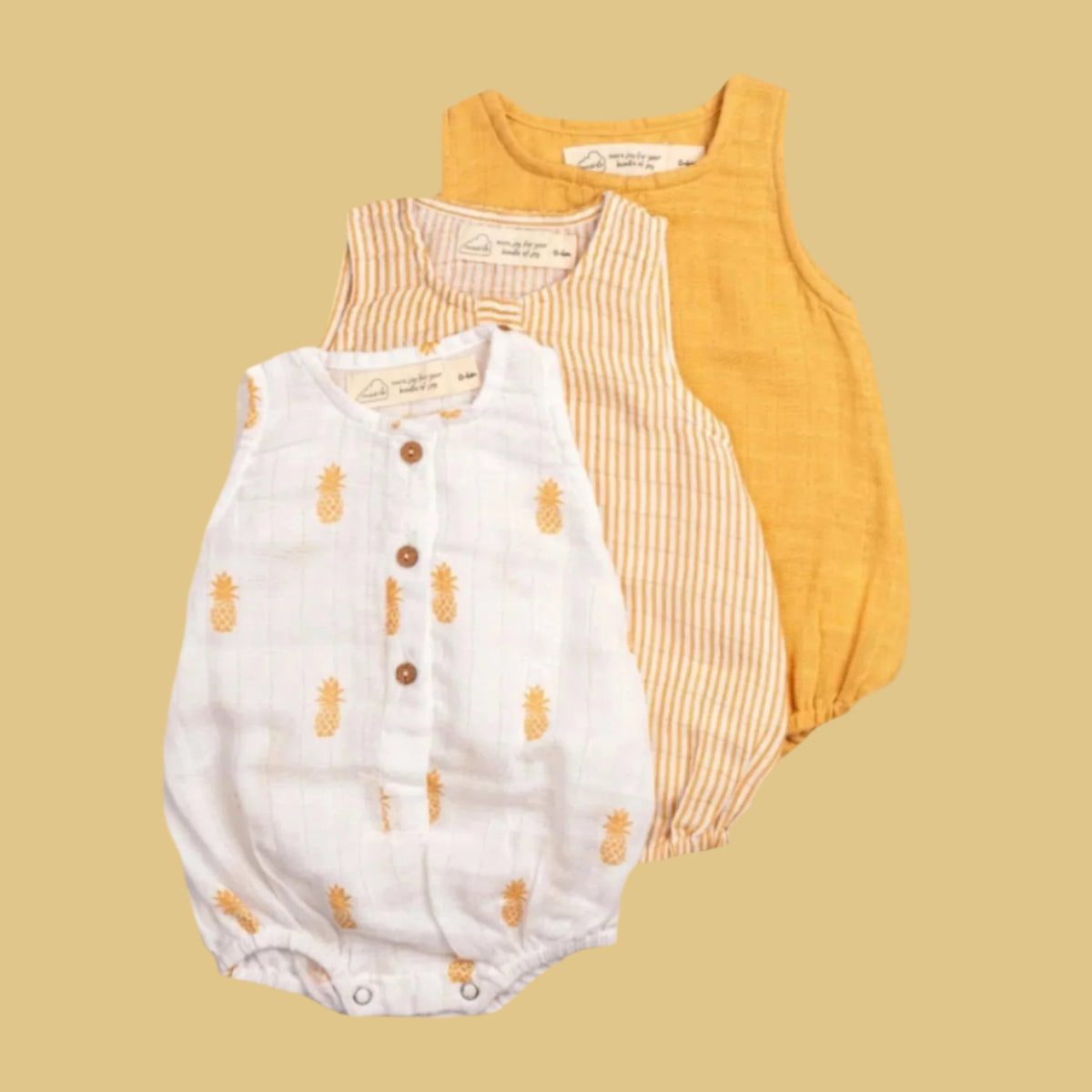 MABLI AWENA ROMPER 2y OATMILKPremium Footed Rompers - Buttercup 6