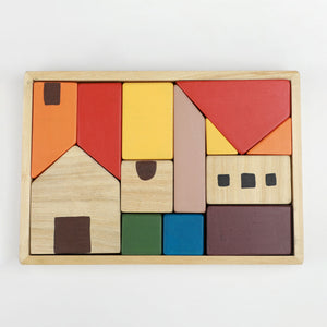 Wooden House Blocks