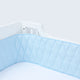 Cot Bumper with Harlequin Quilting – Blue
