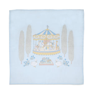 Swaddle & Burp Cloth Bib - Carnival Blue