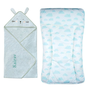 Wrap & Rest Set - Cloud Blue & Bunny