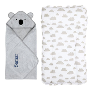Wrap & Rest Set - Cloud Grey & Koala Bear