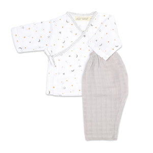 All Day Set (Romper & Kimono) - Sleepy Star Gold