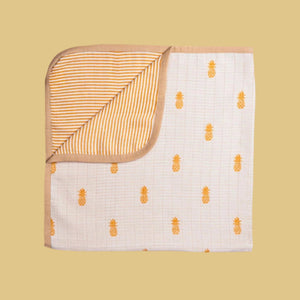 Organic Muslin Blanket - Pineapple Bliss