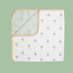 Organic Muslin Blanket - Palm Paradise