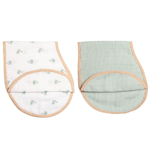 Organic Muslin Burp Cloth & Bib (Pack of 2) – Palm Paradise