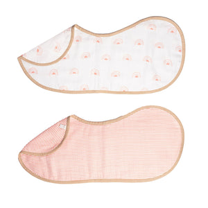 Organic Muslin Burp Cloth & Bib (Pack of 2) – Over the Rainbow