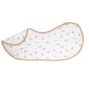 Organic Muslin Burp Cloth & Bib (Pack of 2) – Sea Breeze