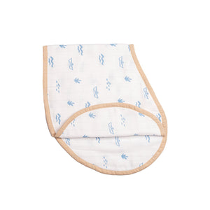 Organic Muslin Burp Cloth & Bib (Pack of 2) – Sea Breeze