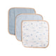 Organic Muslin Washcloths (Set of 3) – Sea Breeze