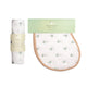 Swaddle & Burp Cloth Bib - Palm Paradise