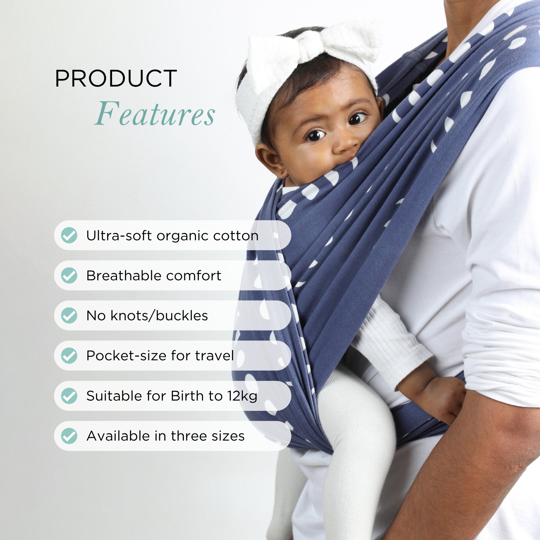 Godilo Ergonomic Organic Cotton Baby Carrier Wrap – Leaf