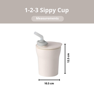 1-2-3 Sip! Sippy Cup (9m+) - Vanilla/Grey