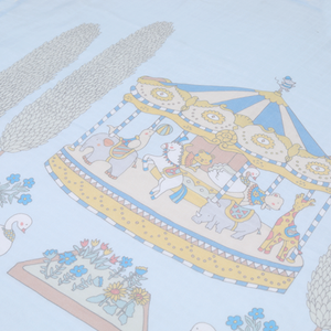 Swaddle & Burp Cloth Bib - Carnival Blue