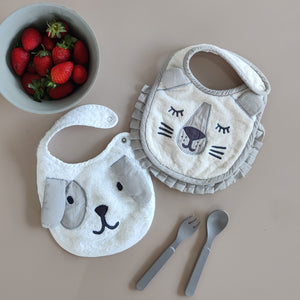 Newborn Bibs - Puppy & Lion (Pack of 2)