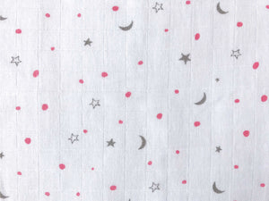 Organic Muslin Sleeping Bag – Starry Night (Pink)