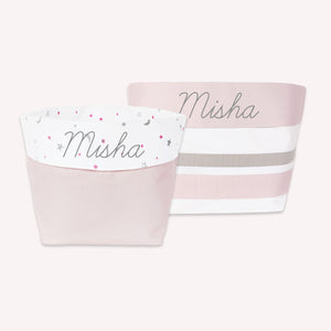 Fabric Storage Baskets (Set of 2) – Pink