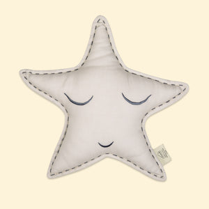 Organic Shape Cushion - Sleepy Star (Grey)