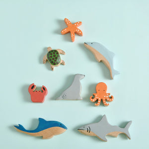 Wooden Aquatic Animals (Set of 8)