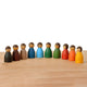 Wooden Coloured Peg Dolls (Set of 10)