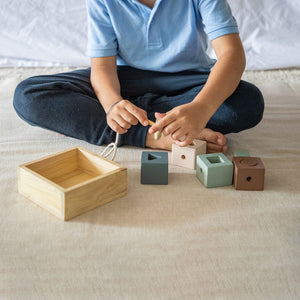 Wooden Shapes Lacing Toy