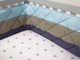 Diamond Quilted Cot Bumper – Blues