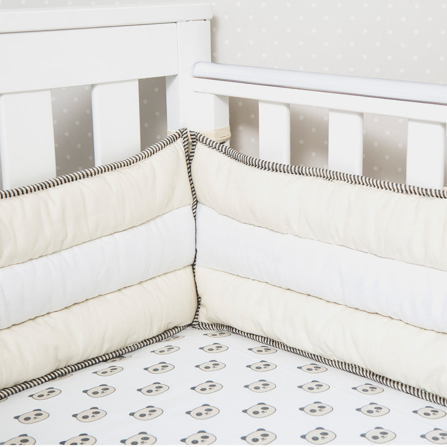 Panda Crib Organic Fitted Crib Sheets - Panda | Masilo Linen for Littles
