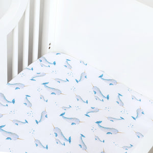 Bamboo Muslin Fitted Cot Sheet – Believe in Narwhals