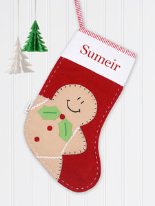 Christmas Stocking - Happy Snowflake