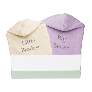 Big & Little Sibling Robes – Cream & Lilac