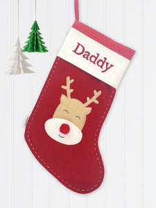 Christmas Stocking - Red Nosed Reindeer