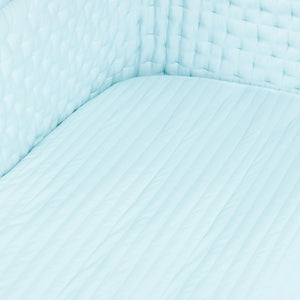 Heirloom Quilted Fitted Cot Sheet  – Sky