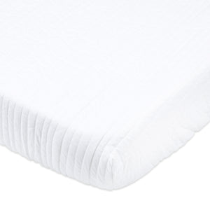 Heirloom Quilted Fitted Cot Sheet  – Natural