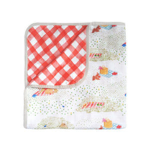 Bamboo Muslin Blanket - Picnic Party