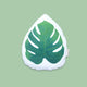 Organic Shape Cushion - Tropical Leaf