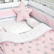 Organic Cotton Cot Bedding Set – Sleepy Star (Pink)