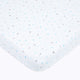 Organic Cotton Fitted Cot Sheet – Sleepy Star (Blue)