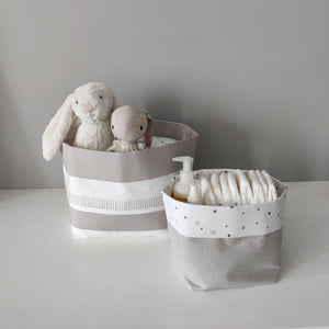 Fabric Storage Baskets (Set of 2) – Grey