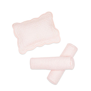 Baby Pillow & Bolster Cushions Set – Modern Heirloom (Blush) image 1