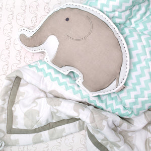 Organic Cotton Cot Bedding Set – Elephant Parade